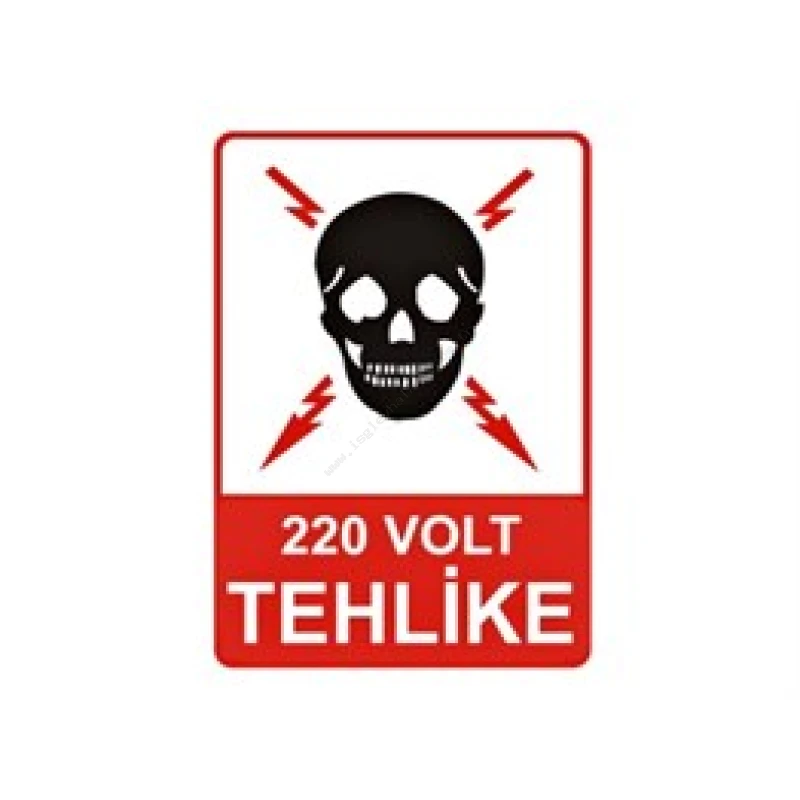 220 Volt Tehlike Levhası