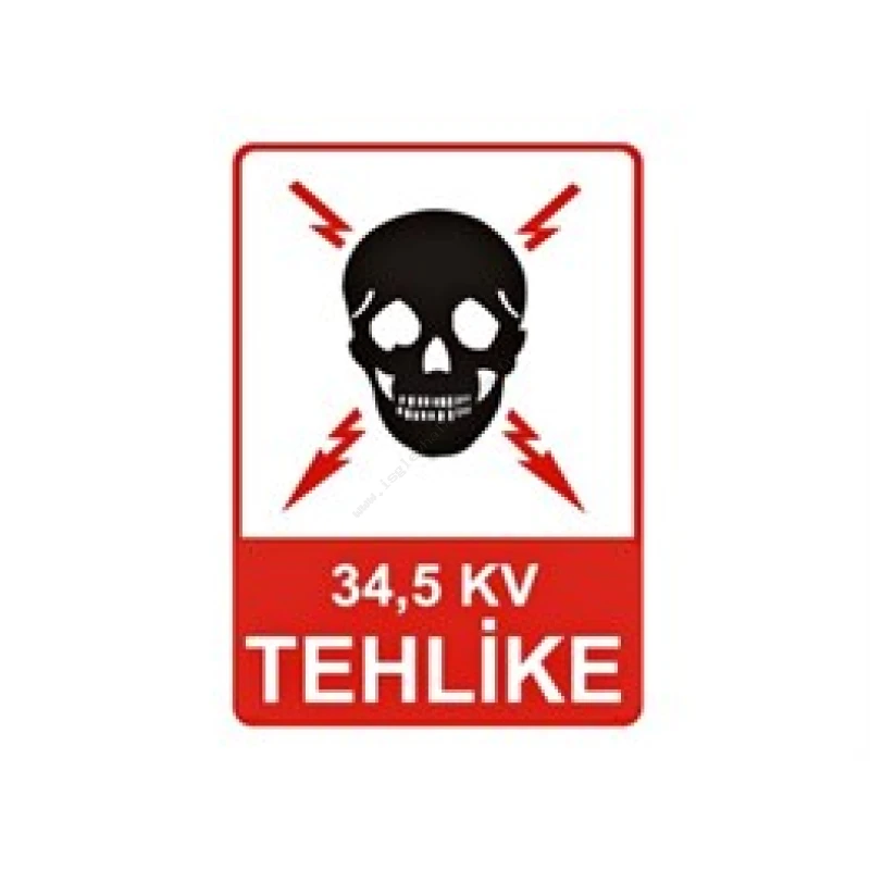34,5 KV Tehlike Levhası