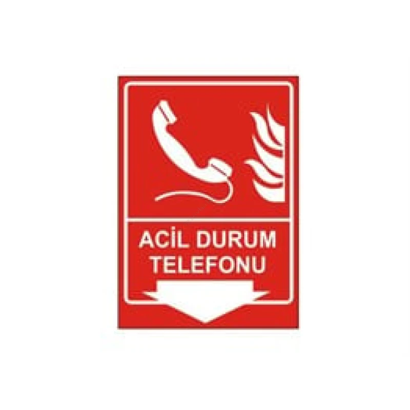 Acil Durum Telefonu Levhası