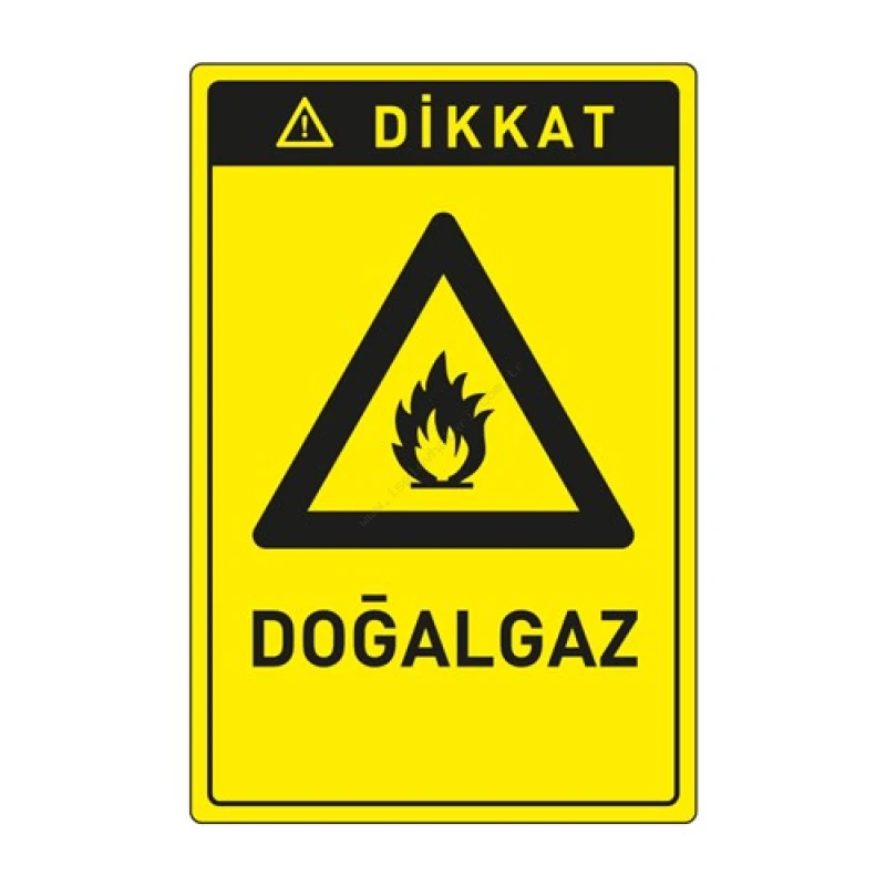 Dikkat Doğalgaz Levhası