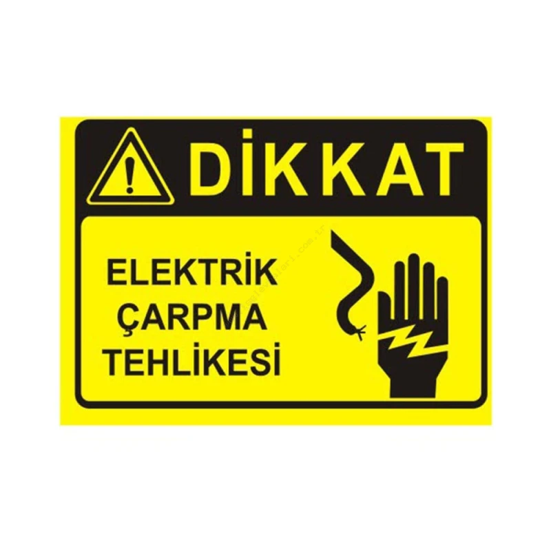 Dikkat Elektrik Çarpma Tehlikesi Levhası