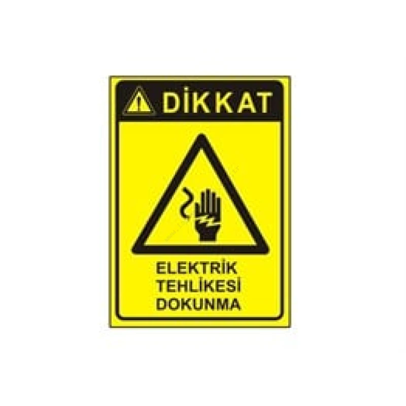 Dikkat Elektrik Tehlikesi Dokunma Levhası