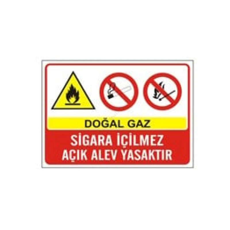 Doğalgaz Sigara İçilmez Açık Ateşle Yaklaşma