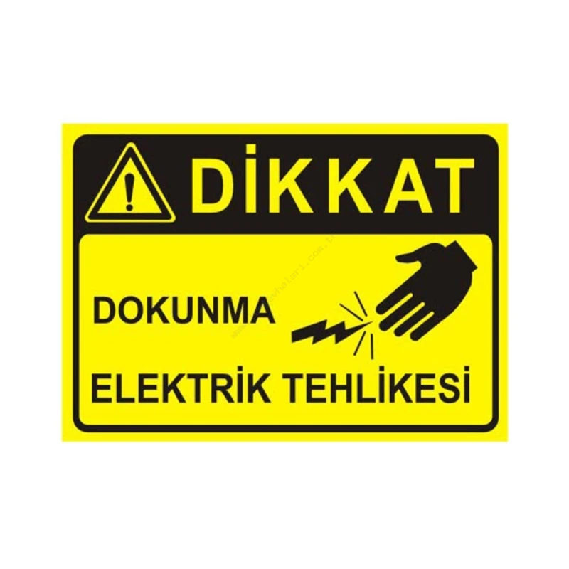 Dokunma Elektrik Tehlikesi Levhası