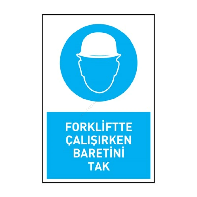 Forkliftte Çalışırken Baretini Tak