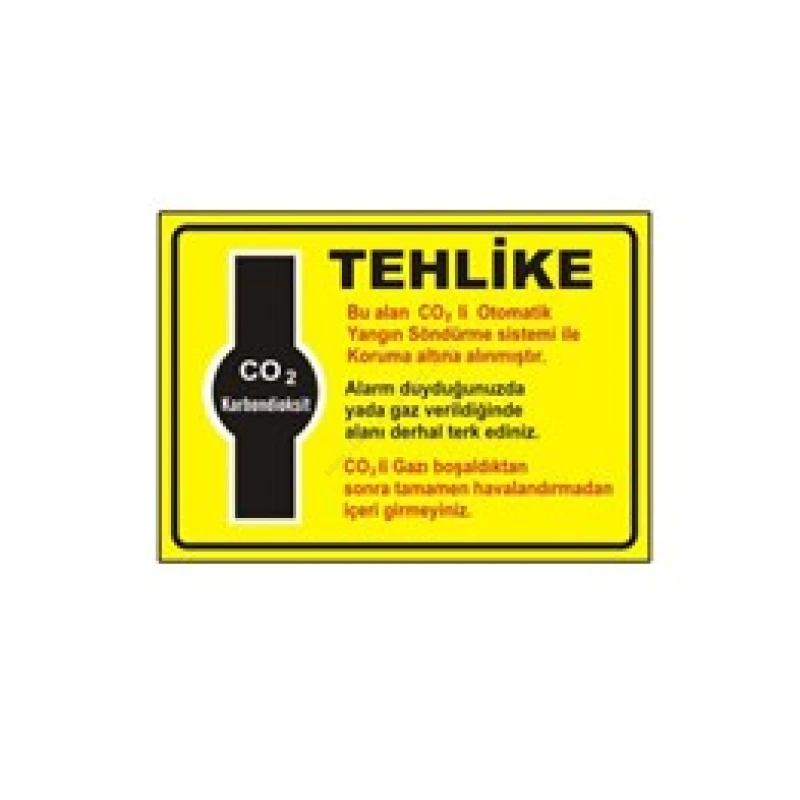 Tehlike Karbondioksit  Levhası