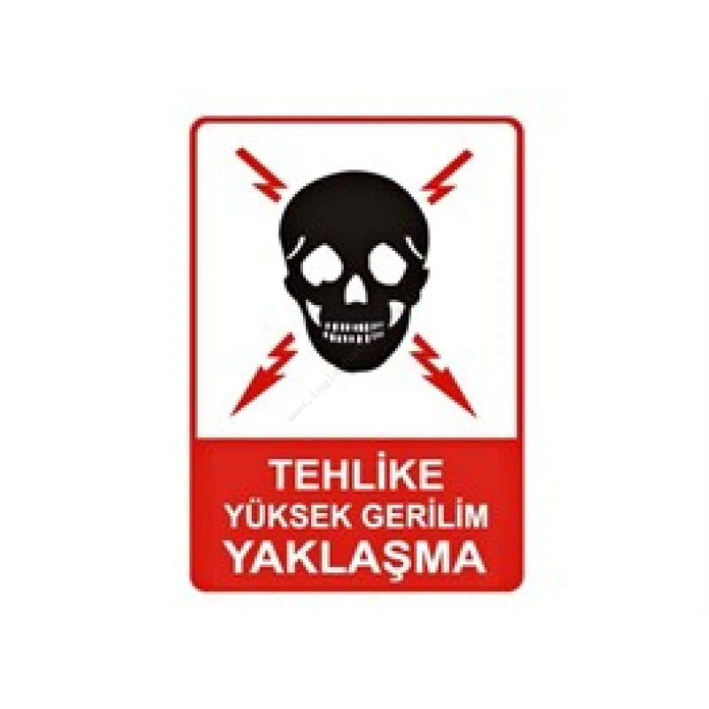 Tehlike Yüksek Gerilim Yaklaşma Levhası