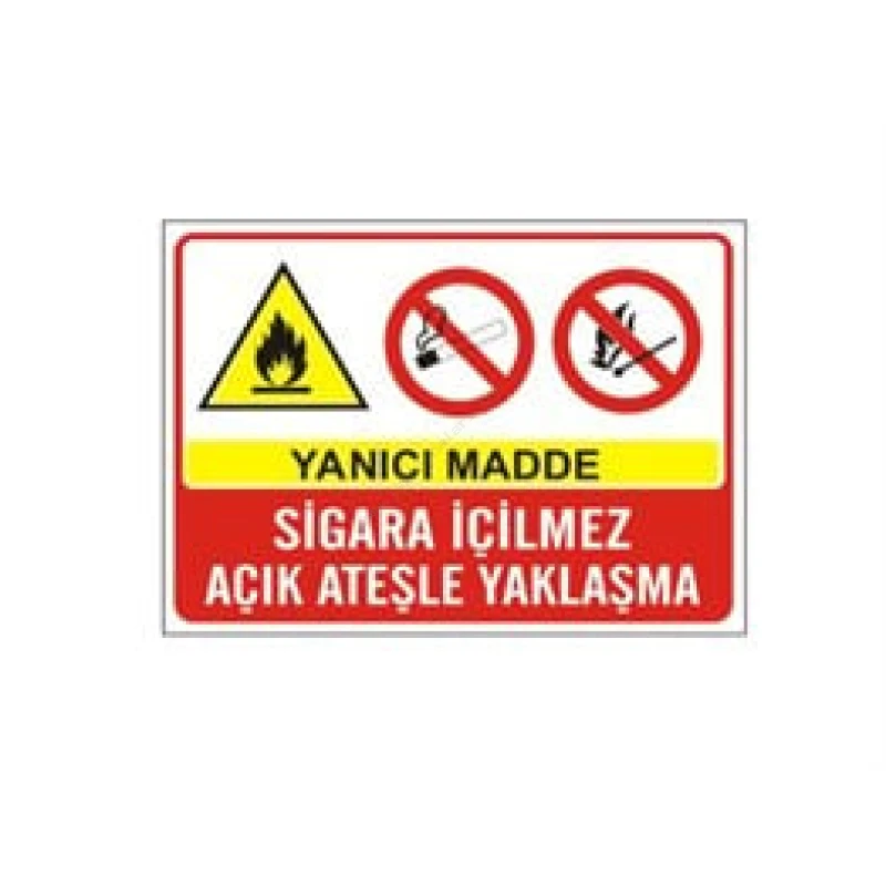Yanıcı Madde Sigara İçilmez Açık Ateşle Yaklaşma